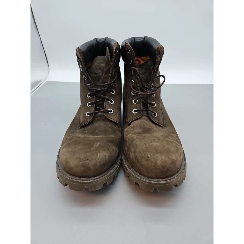 Timberland Nubucj Waterproof Combat Boots‎ Brown Mens Size 13M